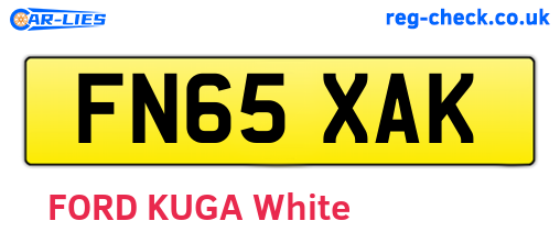 FN65XAK are the vehicle registration plates.