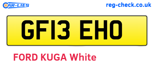 GF13EHO are the vehicle registration plates.