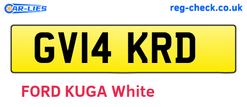 GV14KRD are the vehicle registration plates.