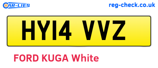 HY14VVZ are the vehicle registration plates.