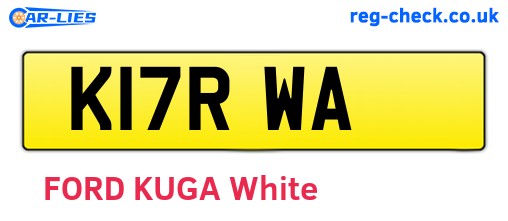 K17RWA are the vehicle registration plates.