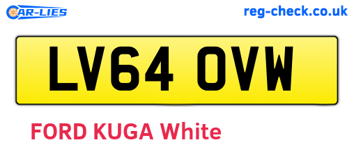 LV64OVW are the vehicle registration plates.