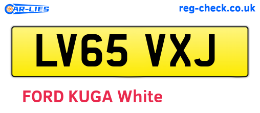 LV65VXJ are the vehicle registration plates.