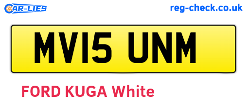 MV15UNM are the vehicle registration plates.