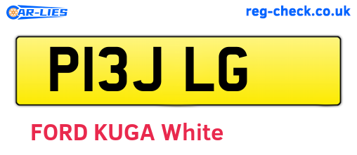 P13JLG are the vehicle registration plates.