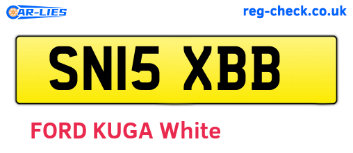 SN15XBB are the vehicle registration plates.