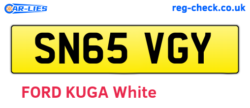 SN65VGY are the vehicle registration plates.
