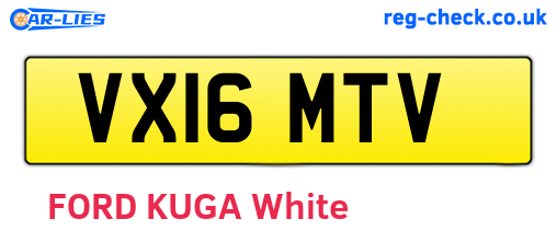 VX16MTV are the vehicle registration plates.