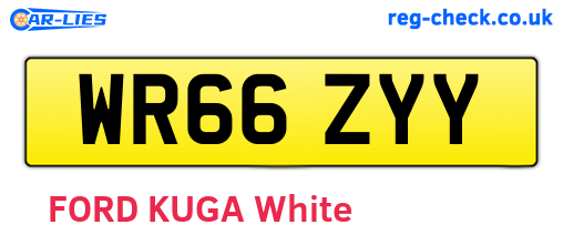 WR66ZYY are the vehicle registration plates.