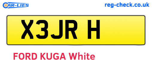 X3JRH are the vehicle registration plates.