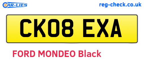 CK08EXA are the vehicle registration plates.