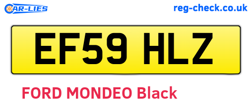 EF59HLZ are the vehicle registration plates.