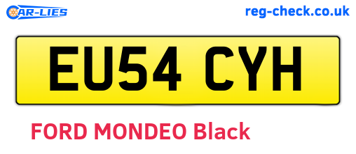 EU54CYH are the vehicle registration plates.