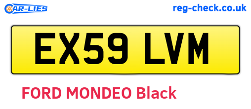 EX59LVM are the vehicle registration plates.