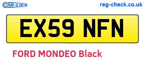 EX59NFN are the vehicle registration plates.