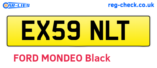 EX59NLT are the vehicle registration plates.