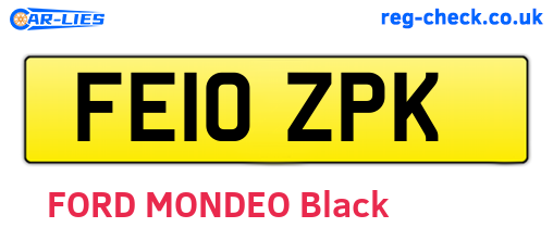 FE10ZPK are the vehicle registration plates.