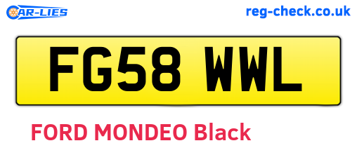 FG58WWL are the vehicle registration plates.