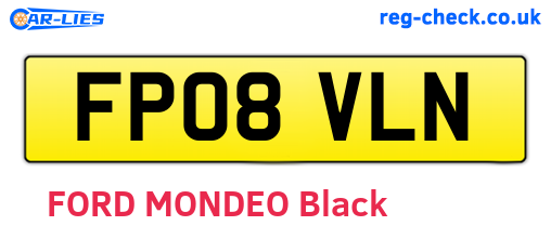 FP08VLN are the vehicle registration plates.