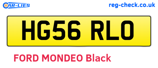 HG56RLO are the vehicle registration plates.