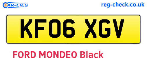 KF06XGV are the vehicle registration plates.