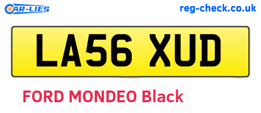 LA56XUD are the vehicle registration plates.