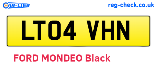 LT04VHN are the vehicle registration plates.