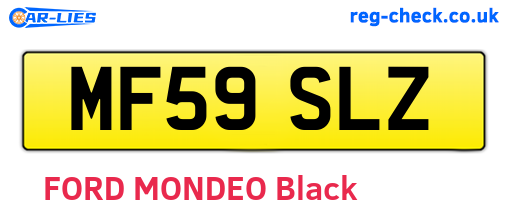 MF59SLZ are the vehicle registration plates.