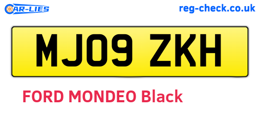 MJ09ZKH are the vehicle registration plates.