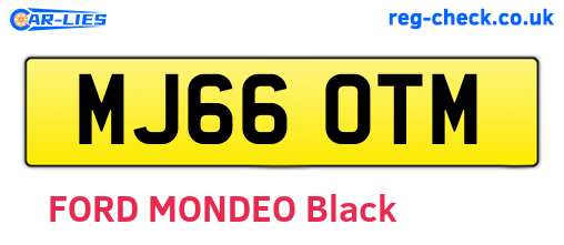 MJ66OTM are the vehicle registration plates.