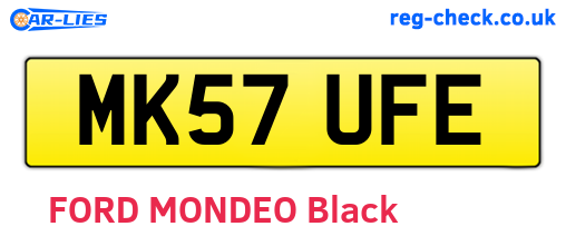 MK57UFE are the vehicle registration plates.