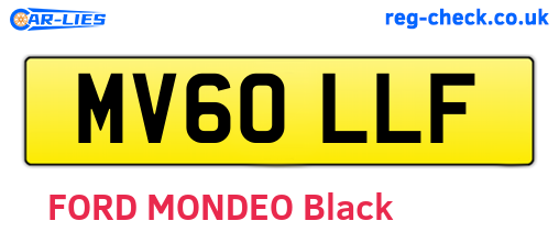 MV60LLF are the vehicle registration plates.