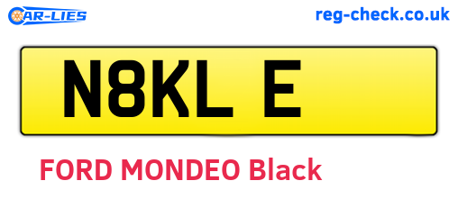 N8KLE are the vehicle registration plates.