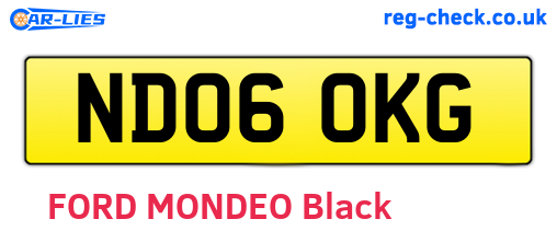 ND06OKG are the vehicle registration plates.