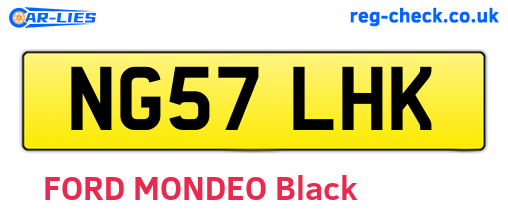 NG57LHK are the vehicle registration plates.
