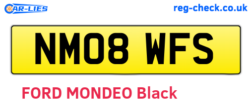 NM08WFS are the vehicle registration plates.