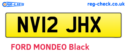 NV12JHX are the vehicle registration plates.
