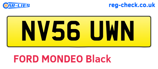 NV56UWN are the vehicle registration plates.