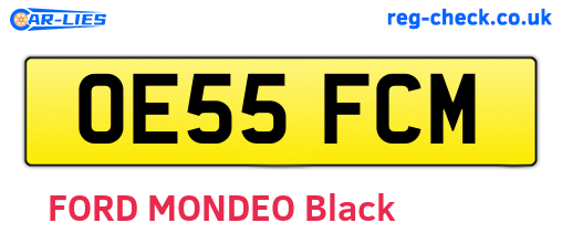 OE55FCM are the vehicle registration plates.