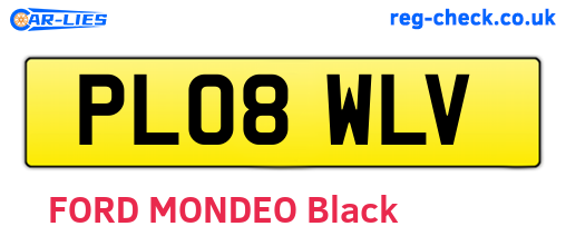 PL08WLV are the vehicle registration plates.