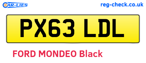 PX63LDL are the vehicle registration plates.
