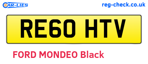 RE60HTV are the vehicle registration plates.