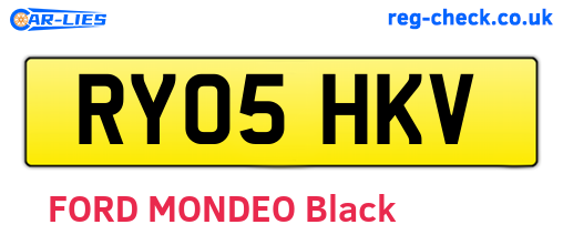 RY05HKV are the vehicle registration plates.