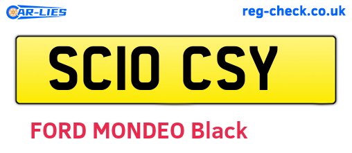 SC10CSY are the vehicle registration plates.