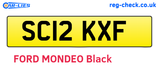 SC12KXF are the vehicle registration plates.