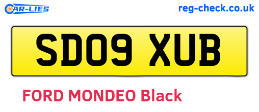 SD09XUB are the vehicle registration plates.