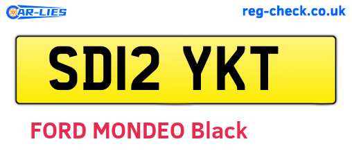 SD12YKT are the vehicle registration plates.