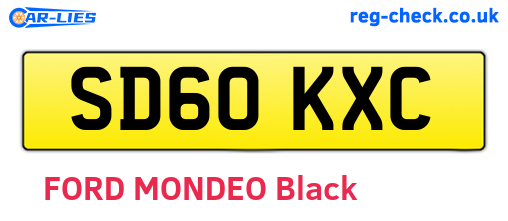 SD60KXC are the vehicle registration plates.
