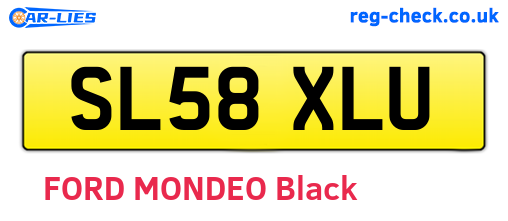 SL58XLU are the vehicle registration plates.