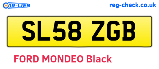 SL58ZGB are the vehicle registration plates.